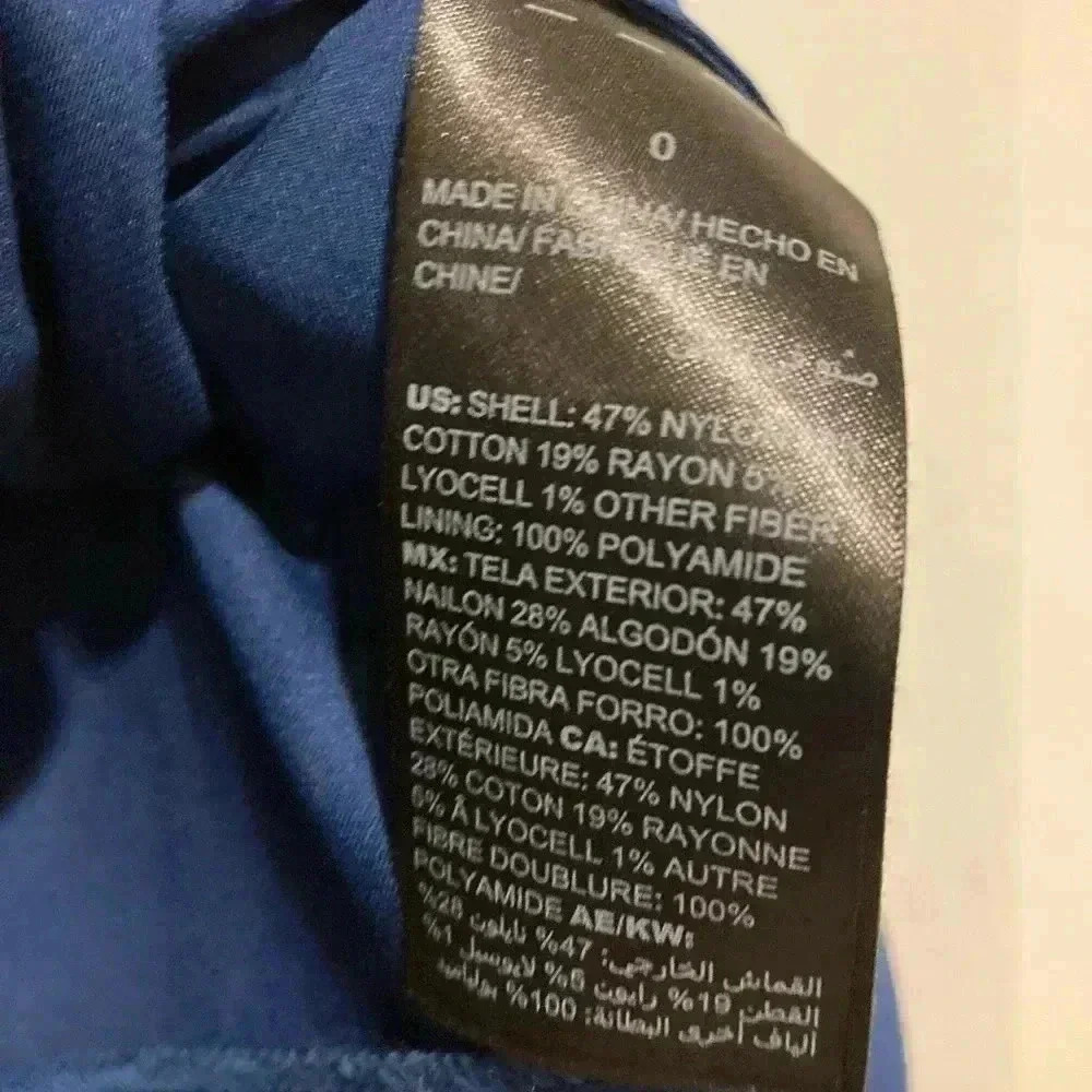 White House Black Market Lace Tank Sleeveless Blouse Top Royal Blue Sz. 0 - Picture 4 of 6